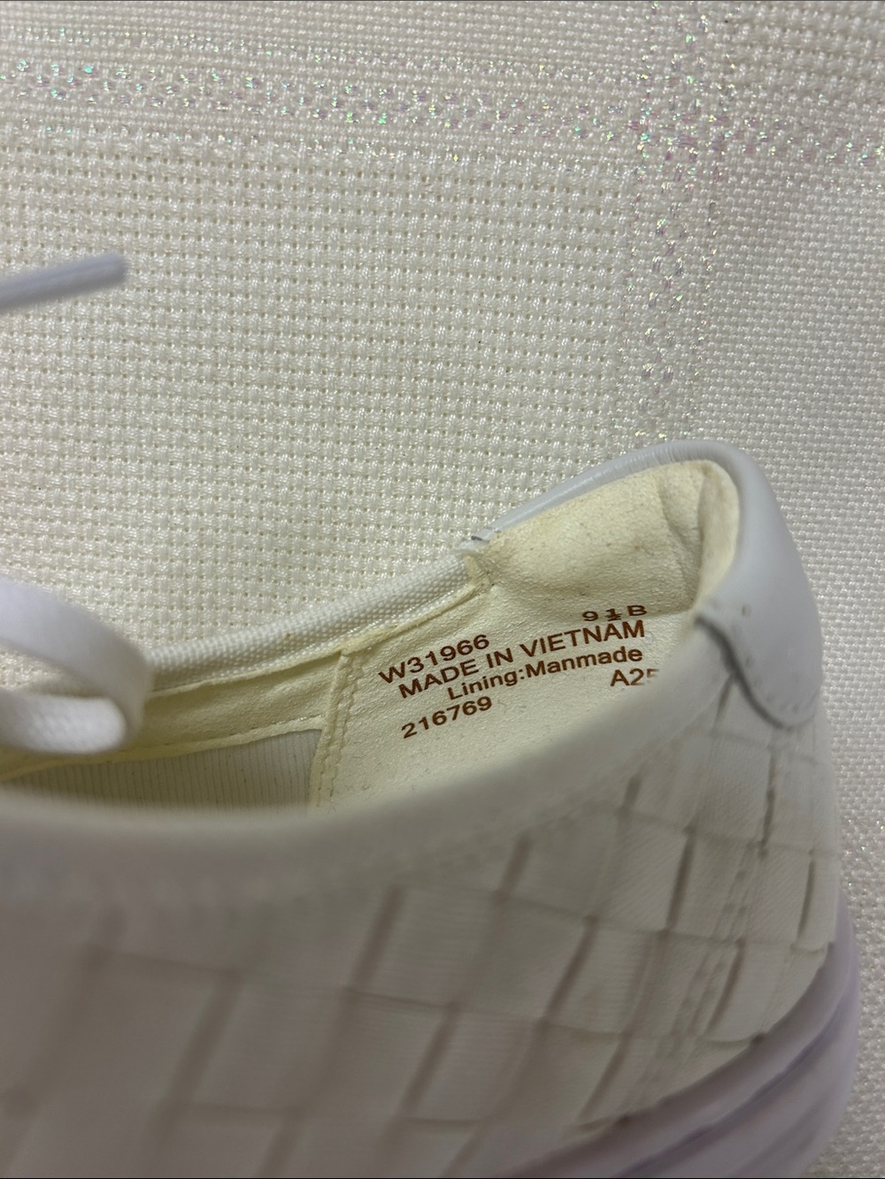 Cole Haan White Woven Lace-Up Sneakers size 9.5 image 7